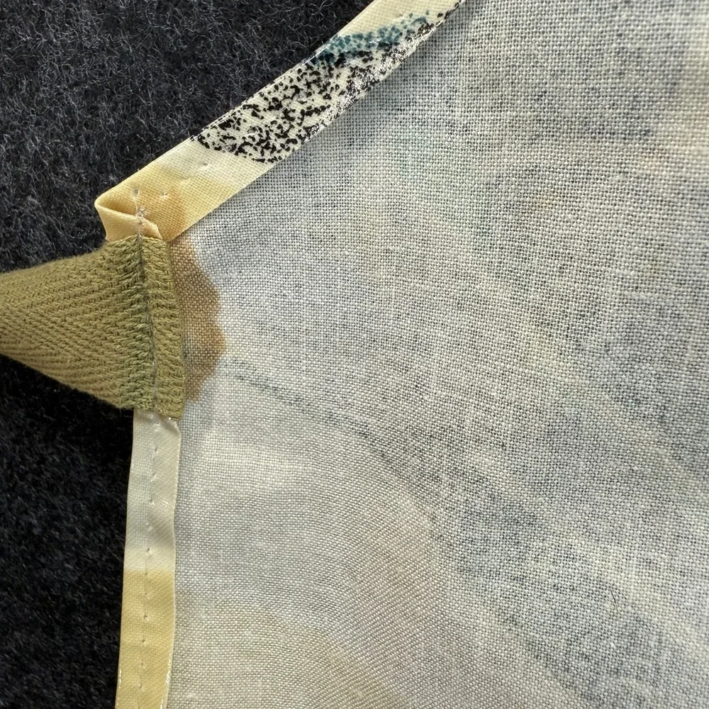 Vintage 1970s SARI‎ Fabrics Apron Le Mans 1929 Bentley Race PVC Oilcloth England